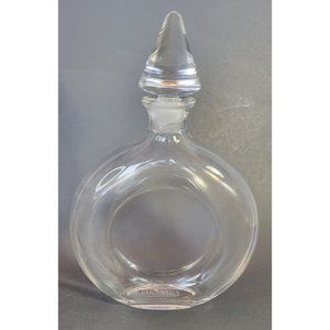 Vintage Glass Perfume Bottle Labeled Guerlain, France Clear with Stopper, Empty